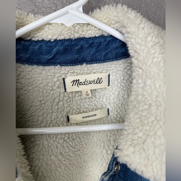 Madewell Sherpa Lined Jean Jacket Oversized size small - Picture 5 of 10